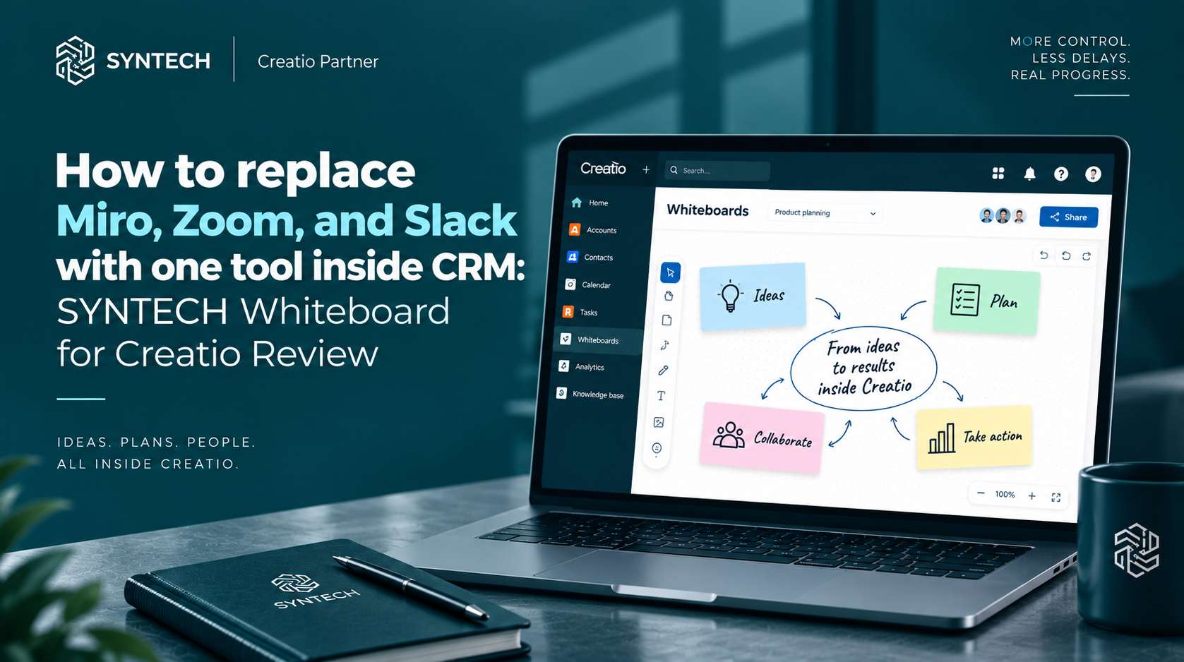 Як замінити Miro, Zoom та Slack одним інструментом всередині CRM: Огляд SYNTECH Whiteboard for Creatio